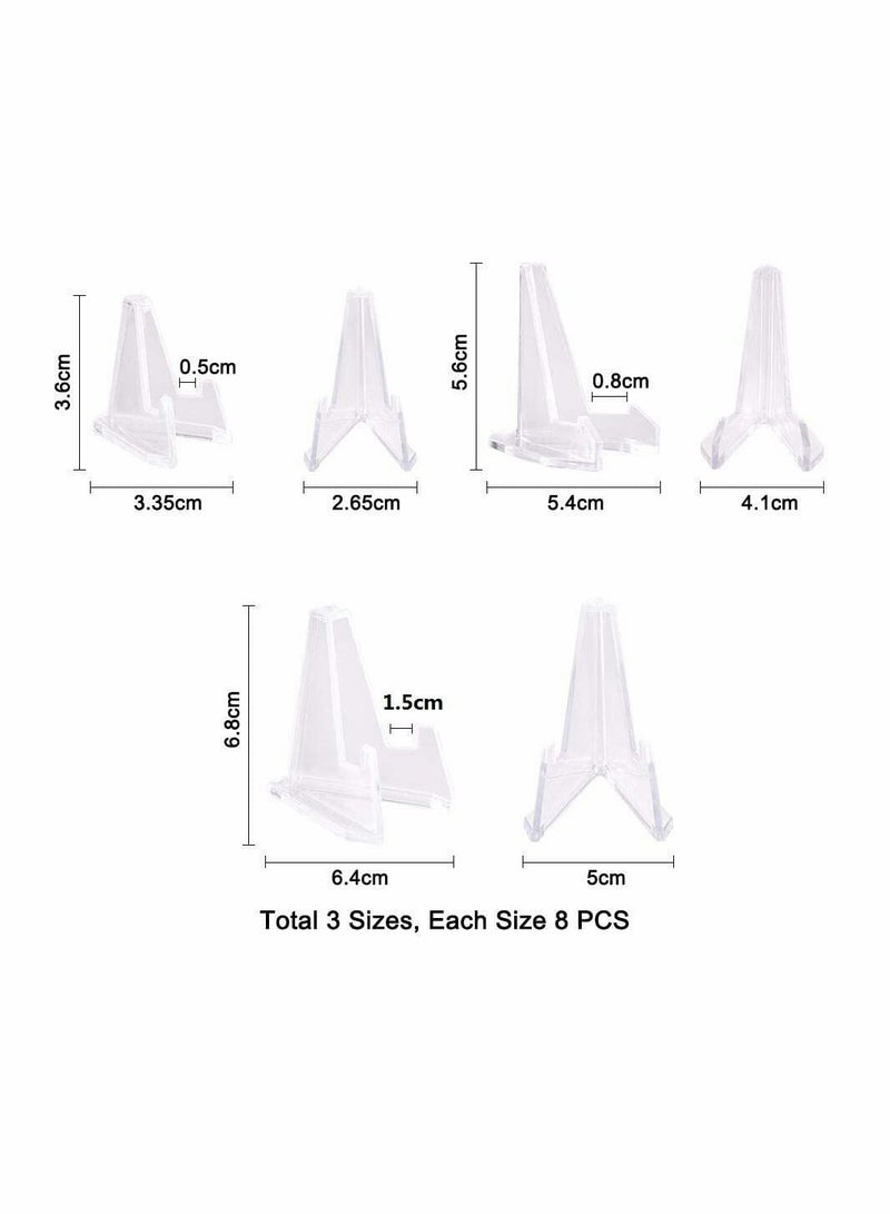 KASTWAVE 24 عبوة 3 أحجام حاملات أكريليك شفافة لعرض العملات وساعات الجيب والكبسولات وميداليات التحدي والرقائق - Image 3