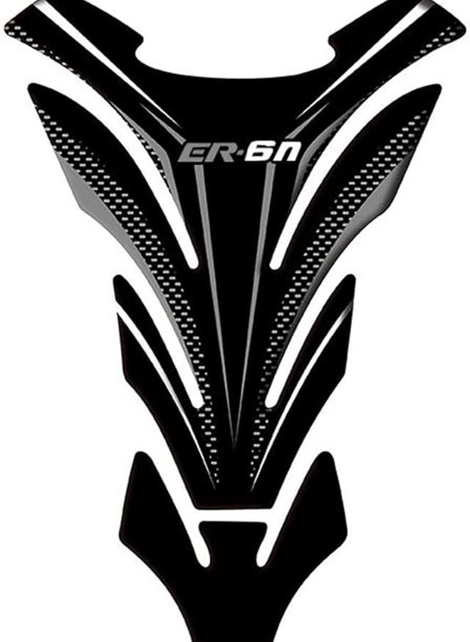 كاواساكي ER6N ER 6N واقي خزان الدراجة النارية ملصق كربون مظهر شارة 1 تيتانيوم - Image 1