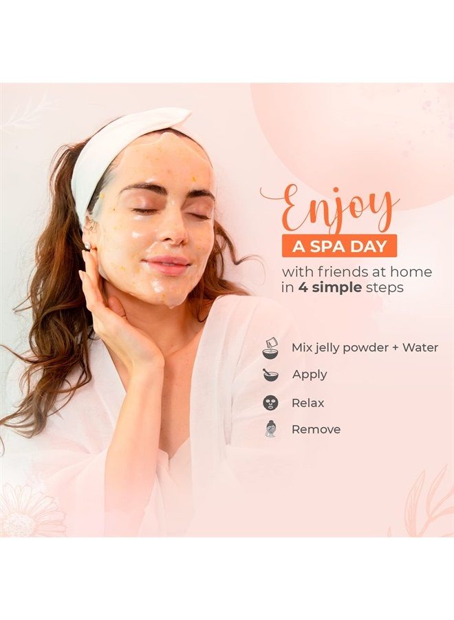 BRÜUN Jelly Mask Jar Pomegranate Peel-Off Face Care Rubber Mask | 23 fl oz Skin Care Moisturizing Gel Mask Jar Spa Set - Image 1