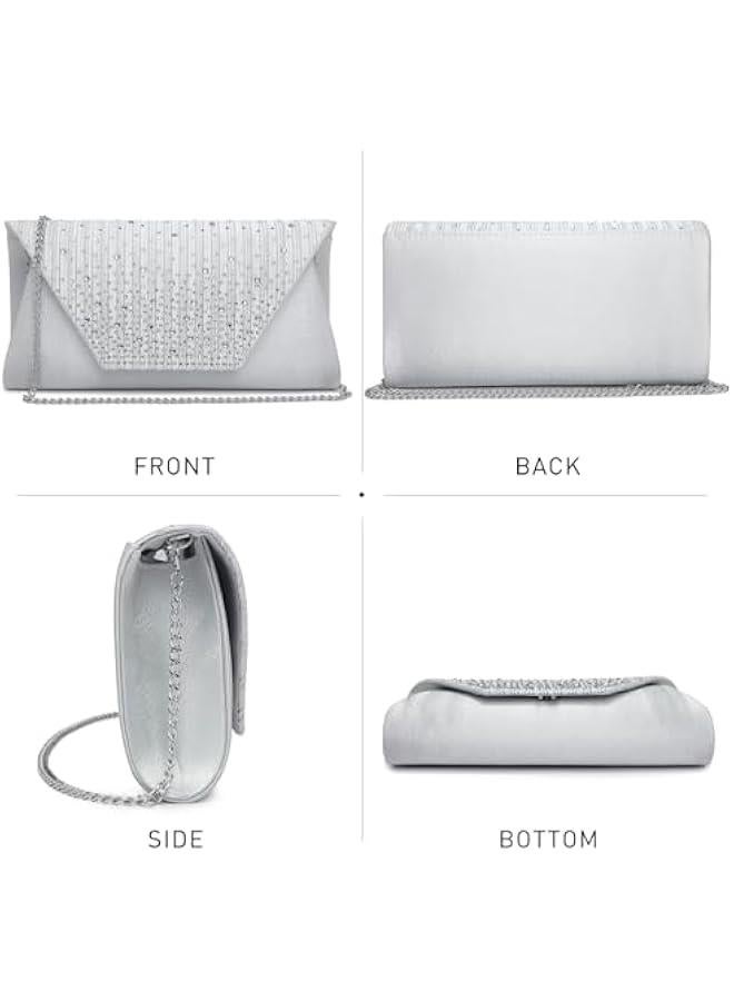 Arabest Women Evening Bags Wedding Purses Handbags Party Clutches Cocktail Prom Formal Clutch with Glitter Rhinestones - Image 2