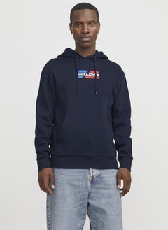 JACK & JONES Logo Print Pull Over Hoodie  - Image 1