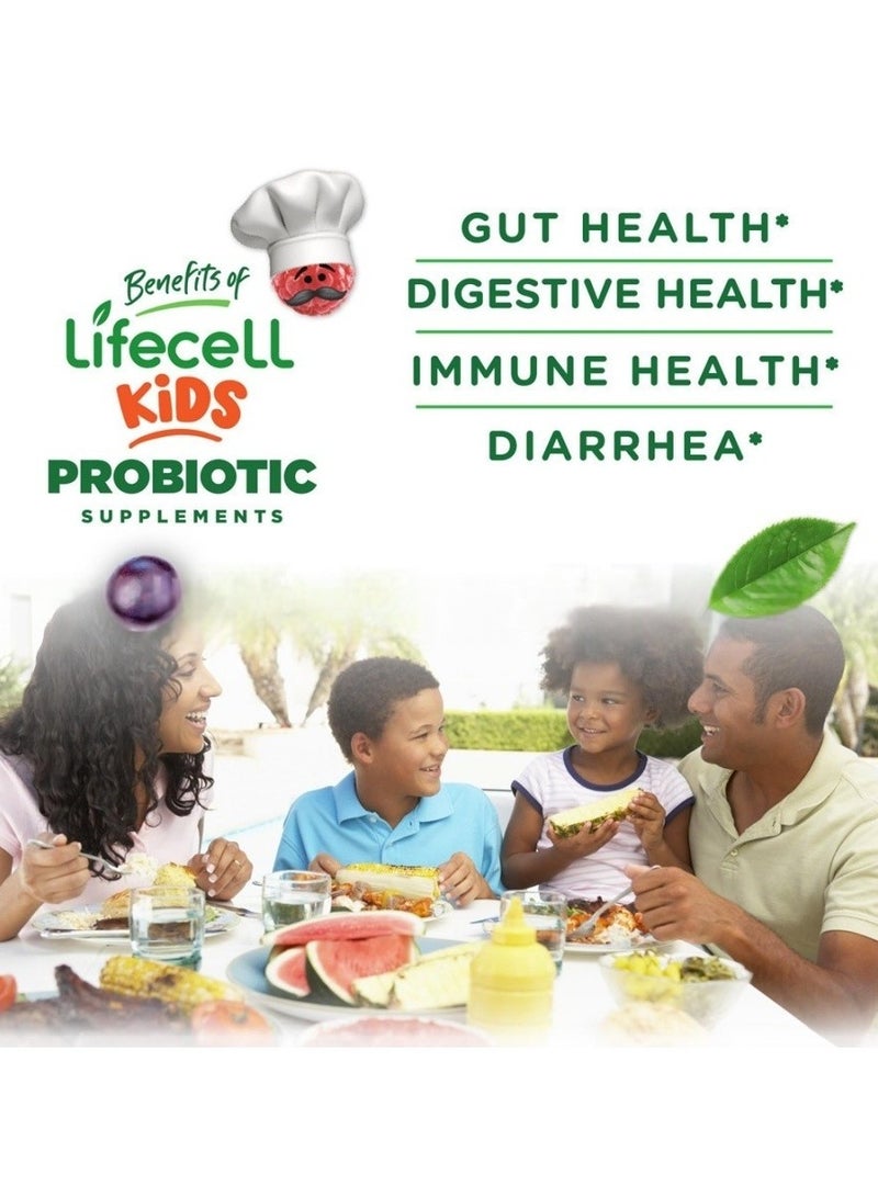 لايفسل أقراص بروبيوتيك جيلاتينية للأطفال 5 مليار وحدة تكوين مستعمرة بنكهة التوت 60 قرص - Image 2
