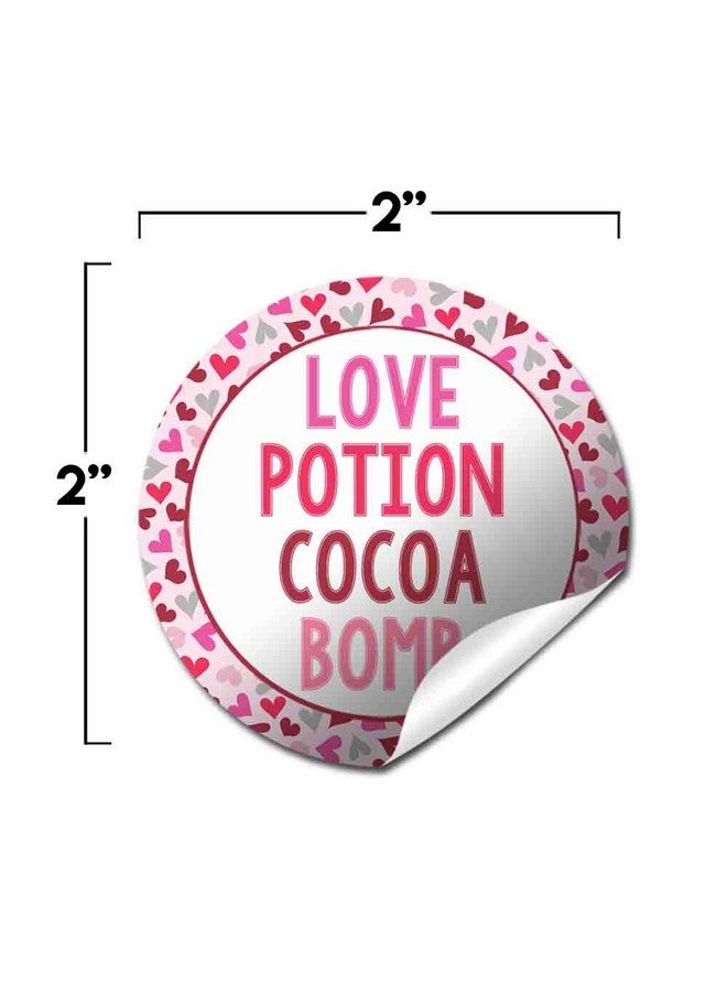 Amanda Creation Love Potion Heart Themed Hot Cocoa Bomb Sticker Labels For Valentine'S Day Total Of 40 2" Circle Stickers (20 Sets Of 2) By Amandacreation - Image 4