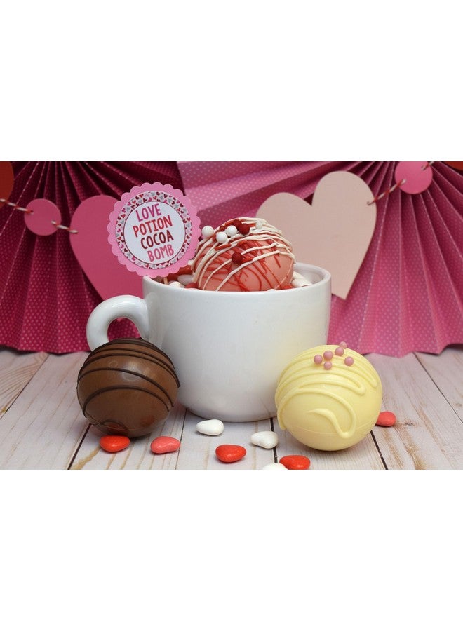 Amanda Creation Love Potion Heart Themed Hot Cocoa Bomb Sticker Labels For Valentine'S Day Total Of 40 2" Circle Stickers (20 Sets Of 2) By Amandacreation - Image 3