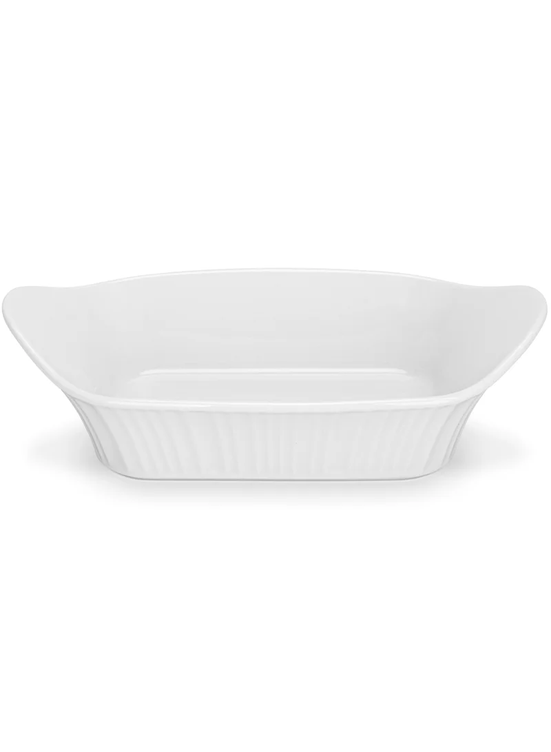 Rectangular Baking Dish 780mL 21.5x15x7cm Horeca Series, Oven And Dishwasher Safe, Deep, for Casseroles, White Souffle Dishes Creme, Baking Pans