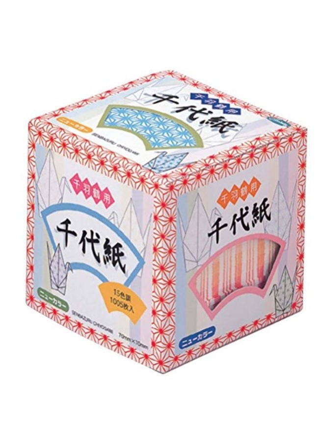 Aitoh Origami Paper 20-1279 Senbazuru "Asa no ha" 7 cm 1005 Sheets - Image 1