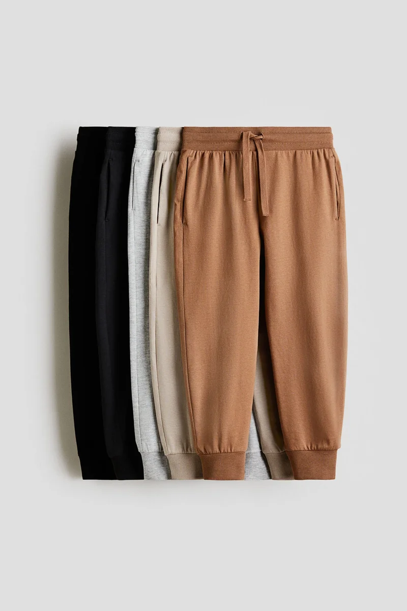 H&M 5-pack cotton jersey joggers