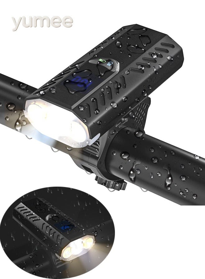yumee Bike Light 1600 Lumens USB Rechargeable Headlight, 5 Modes IP65 Waterproof Aluminum Alloy Cycling Front Light for Road, Mountain, and Night Riding - Image 1