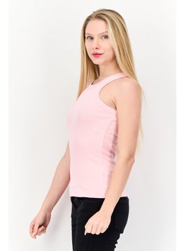 ESPRIT Women Round Neck Sleeveless Tank Top, Pink  - Image 3