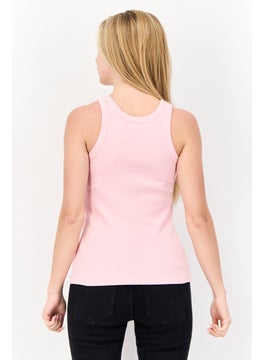 ESPRIT Women Round Neck Sleeveless Tank Top, Pink  - Image 4