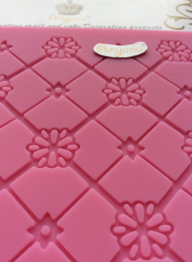 Anyana 15" sugar edible daisy grid lattice lace cake silicone Embossing Mat Texture fondant impression lace mat decorating mold gum paste cupcake topper tool icing candy imprint baking moulds - Image 4