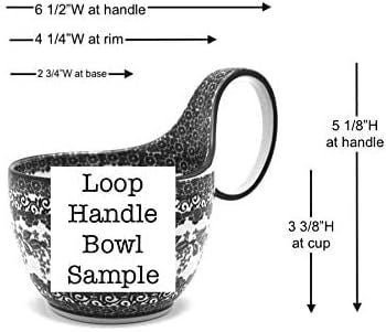 Polish Pottery Gallery Polish Pottery Loop Handle Bowl  Unikat Signature U3271  - Image 3