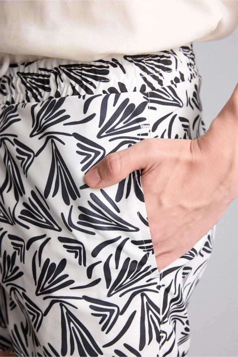Defacto  Patterned Stretch Waist Swim Shorts for Men | Best Price UAE