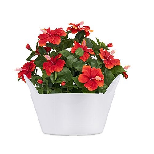 Sharpex Basket Type Flower Pot (White) - Image 1