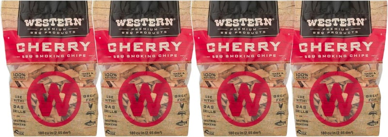 Western Cherry BBQ Smoking Chips – 100% Real Wood for Grilling & Smoking – Sweet, Fruity, and Tangy Smoke Flavor – Perfect for Chicken, Fish, Salmon, Sausages & Poultry (Cherry) - Image 1