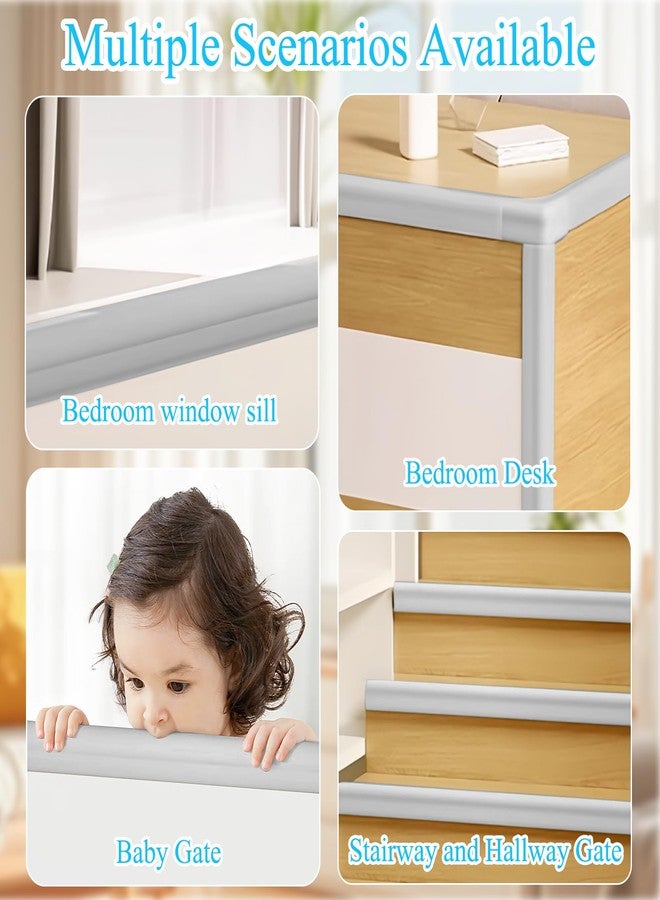 ZOMPAGO Baby Proofing L-Shaped Corner Protectors 1 Roll (1.77" W x 0.6" T) Grey Foam Edge Tape, Soft NBR Rubber Safety Bumpers for Baby Toddler Child Proofing - Image 5