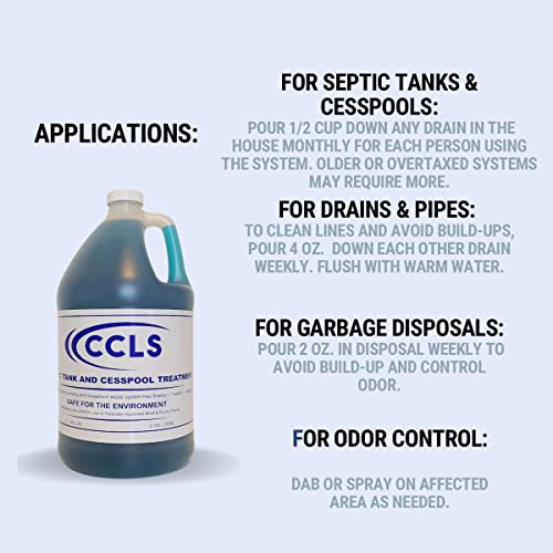 ccls Septic Tank and Cesspool Treatment Additive/Organic Enzyme Producing Bacteria/Non-toxic/Non-Hazardous/Non-Corrosive (1-Gallon) - Image 3