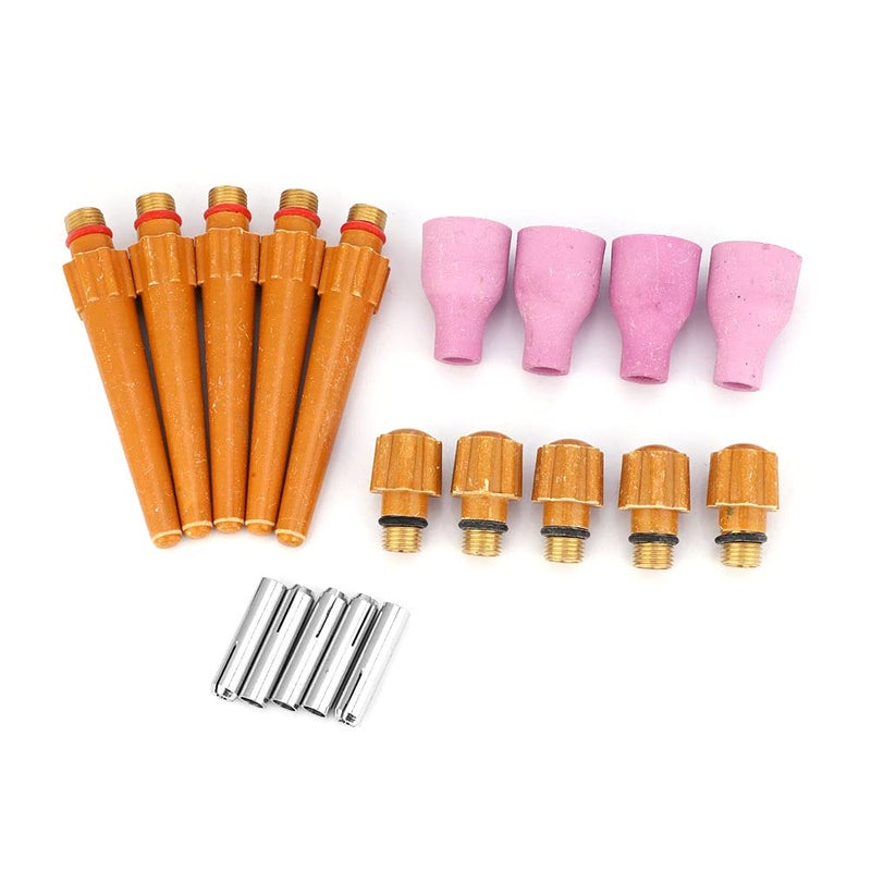 QQ300 TIG Welding Torch Replacement Parts Kit 20pcs Ceramic Nozzle Collet Back - Image 2