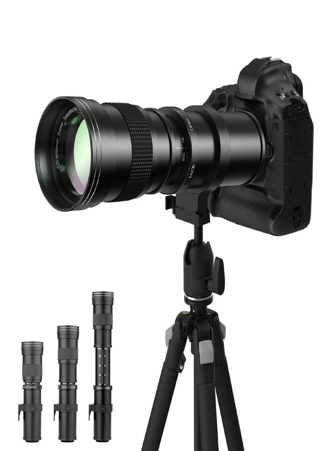 COMMANDER OPTICS 420-800mm f/8.3 Manual Telephoto Zoom Lens for Sony Alpha a9,Alpha a7,Alpha a6700,Alpha a5100,Alpha a3000,ZV-E10 and Other Sony E-Mount Cameras, Black