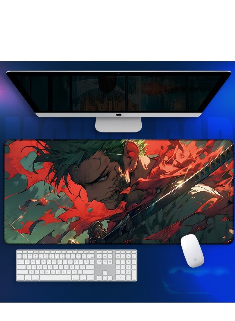 QZ Anime One Piece Mouse Pad, Extended Large Gaming Mouse Pad, Non-Slip Rubber Base And Stitched Edge Desk Pad For Computer Home Office Work And Study - Image 1