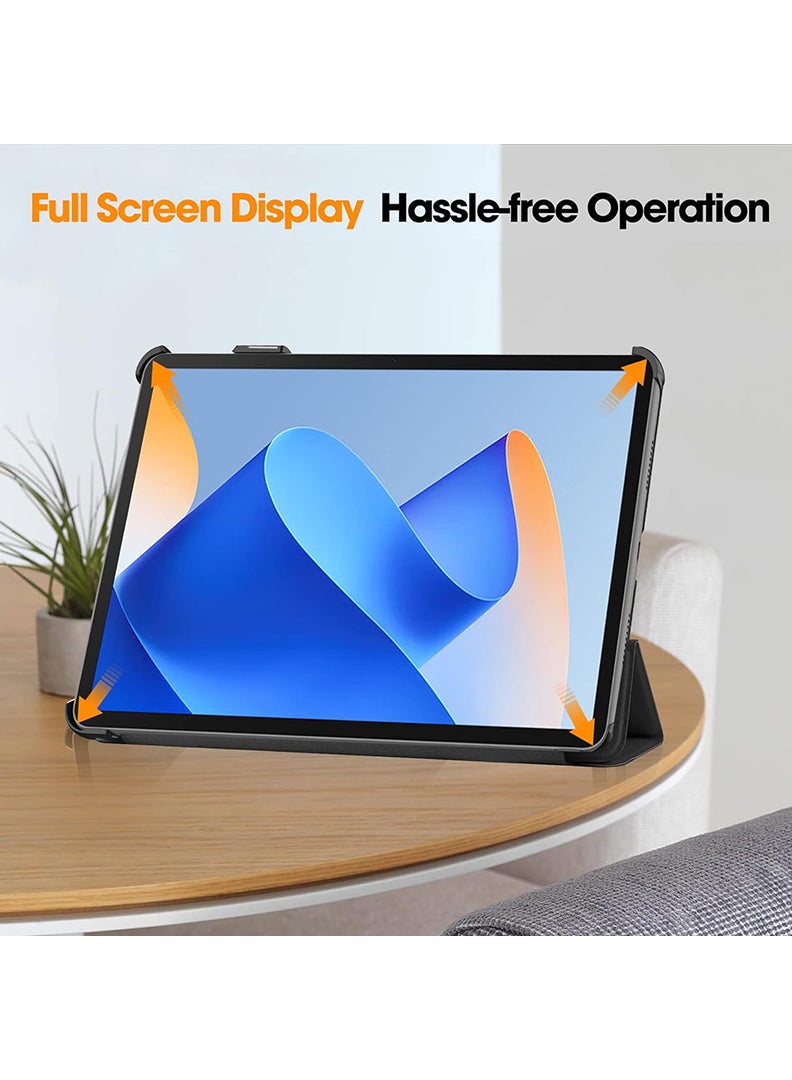 Theodor Protective Flip Case For Huawei MatePad 11 (2023) With Trifold Stand Auto Wake Sleep Shockproof Cover Waves And Moon - Image 5