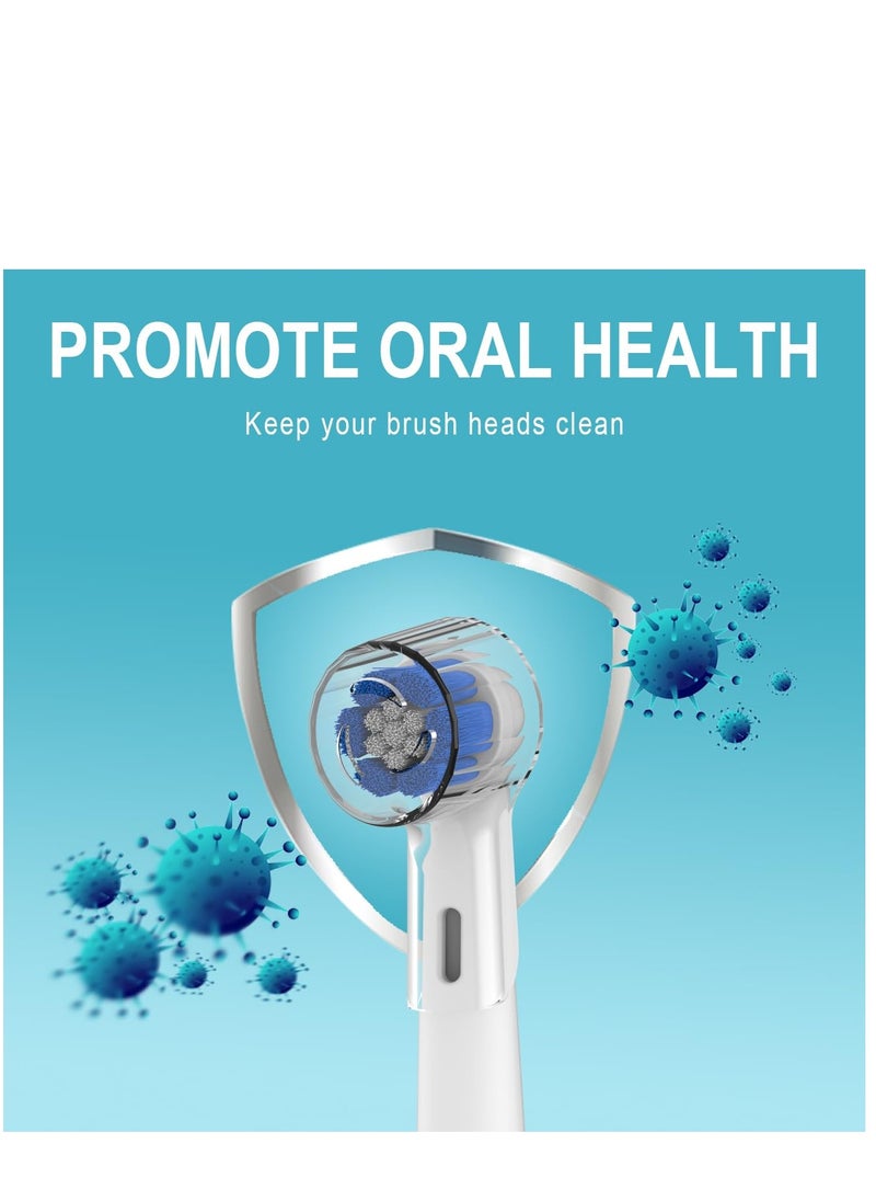 SYOSI مجموعة من 6 أغطية فرشاة أسنان مقاومة للغبار متوافقة مع رؤوس الاستبدال Ultimate Clean Gentle Care وفرشاة الأسنان الكهربائية iO Series 3 4 5 6 7 7G 8 9، (شفاف + وردي)  - Image 5