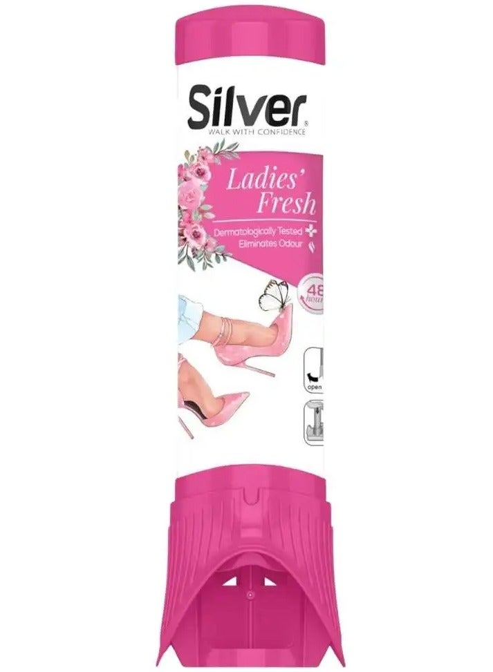 Silver Ladies Fresh Shoe Deodorant 100ml - Image 1