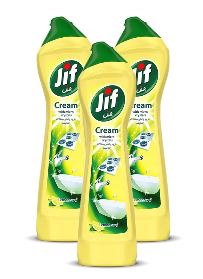 Jif Multi-Purpose Cream Cleaner Lemon 3 x 500ml  - Image 1