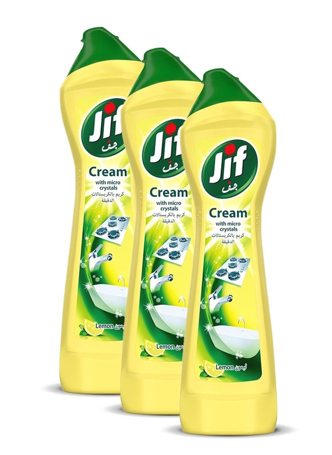 Jif Multi-Purpose Cream Cleaner Lemon 3 x 500ml  - Image 2