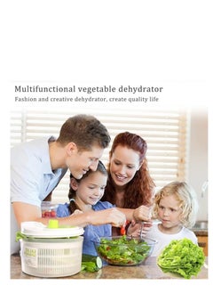 PPS TRADING Salad Spinner Lettuce Spinner for Home Kitchen Washing and Draining Basket Large Capacity Essential Kitchen Gadgets for the Home  - Image 4