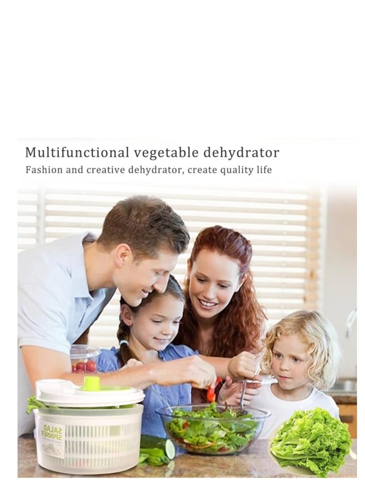 PPS TRADING Salad Spinner Lettuce Spinner for Home Kitchen Washing and Draining Basket Large Capacity Essential Kitchen Gadgets for the Home  - Image 4