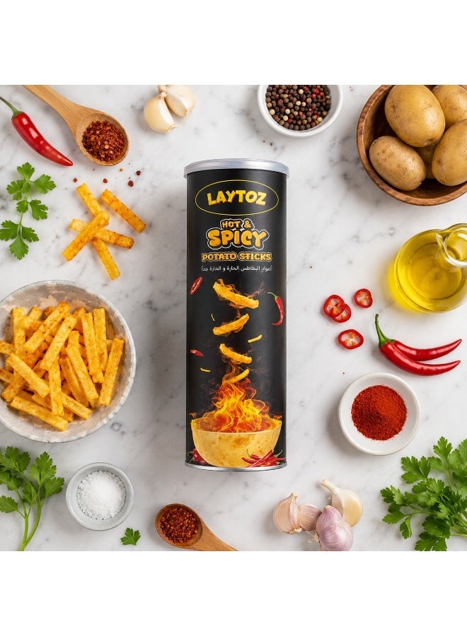 LAYTOZ Hot And Spicy Potato Sticks 80g - Image 3