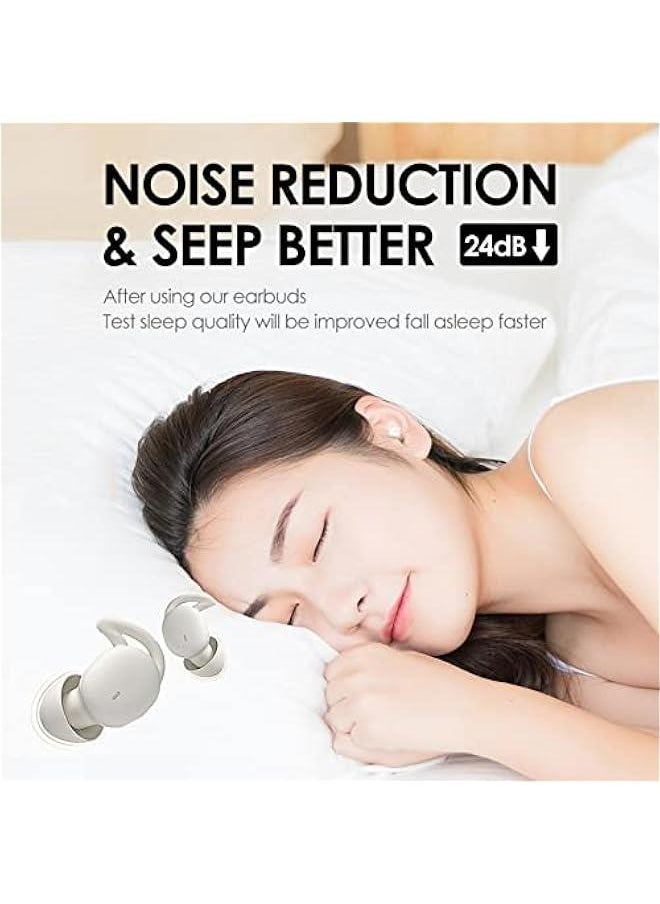 Sleep Earbuds Noise Cancelling for Sleeping Bluetooth Headphones Ultra Smallest Invisible Mini Wireless Ear Buds for Side Sleepers Quieton Tiny Sleepbuds Stereo HiFi Sound for Android iOS