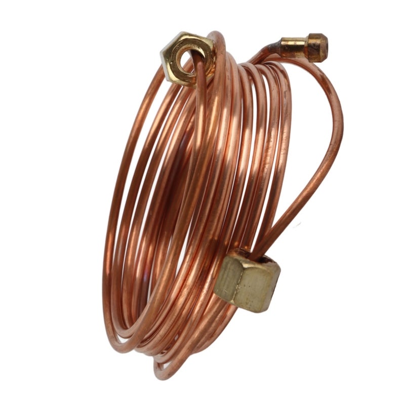 Mechanical Oil Pressure Gauge Tubing Kit: 1/8in Diameter 72in Copper Tubing - Durable Sealed Construction Easy Install Oil Gauge Kit for Automotive Truck Agricultural Marine Equipment - Image 1