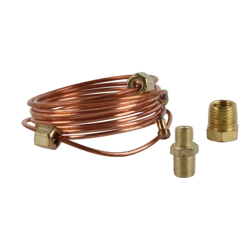 Mechanical Oil Pressure Gauge Tubing Kit: 1/8in Diameter 72in Copper Tubing - Durable Sealed Construction Easy Install Oil Gauge Kit for Automotive Truck Agricultural Marine Equipment - Image 4