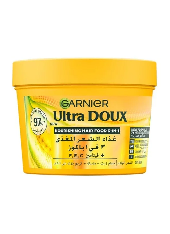 Garnier Ultra Doux Hair Food Repairing Papaya 3-in-1 Hair Mask For Damaged Hair 390ML