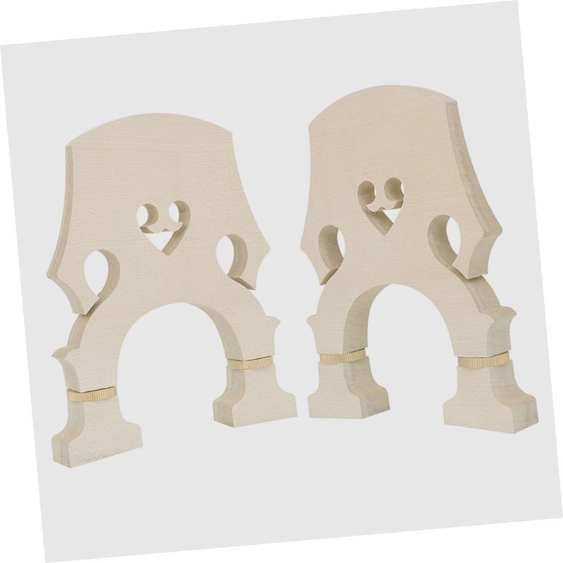TOYANDONA Low-pitched Violin Bridge Maple Bridge for Bass Violin Design Screws Easy Installation - Image 3