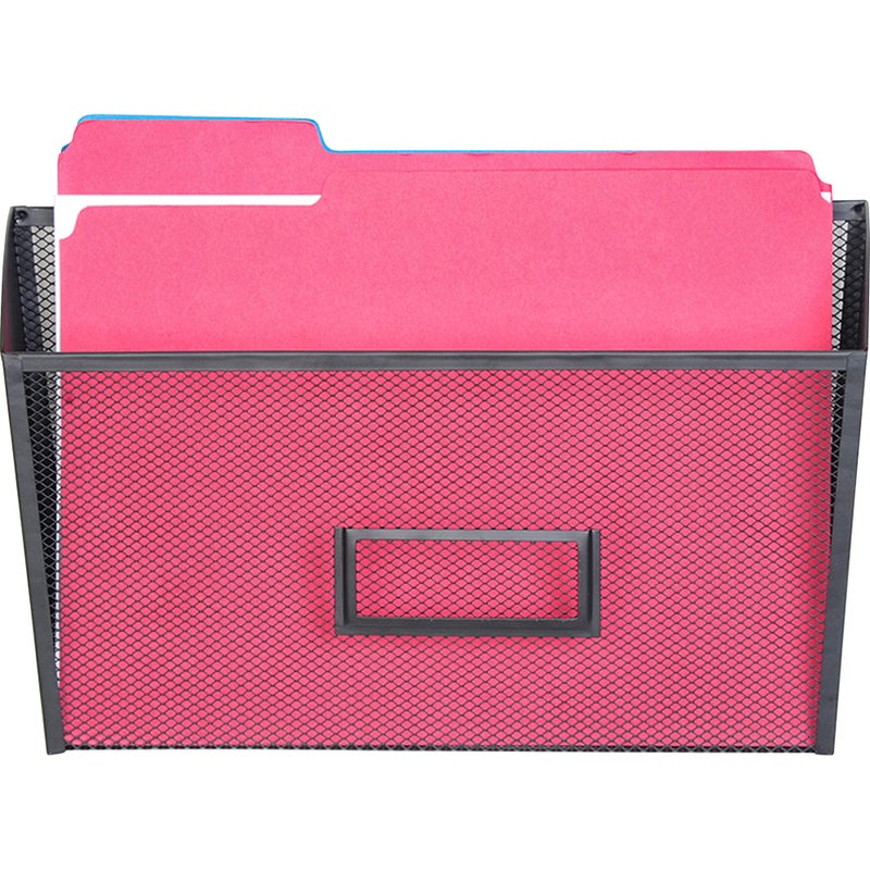 Lorell Black Mesh Wire Wall Pocket - Image 2