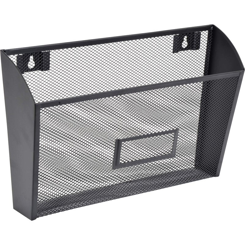 Lorell Black Mesh Wire Wall Pocket - Image 1
