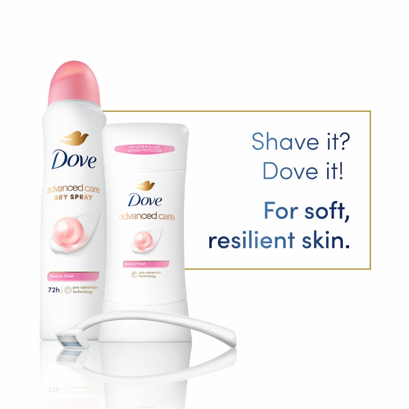 Dove Advanced Care Antiperspirant Deodorant Stick Beauty Finish 4 Count for helping your skin barrier repair after shaving 2.6 oz - Image 4