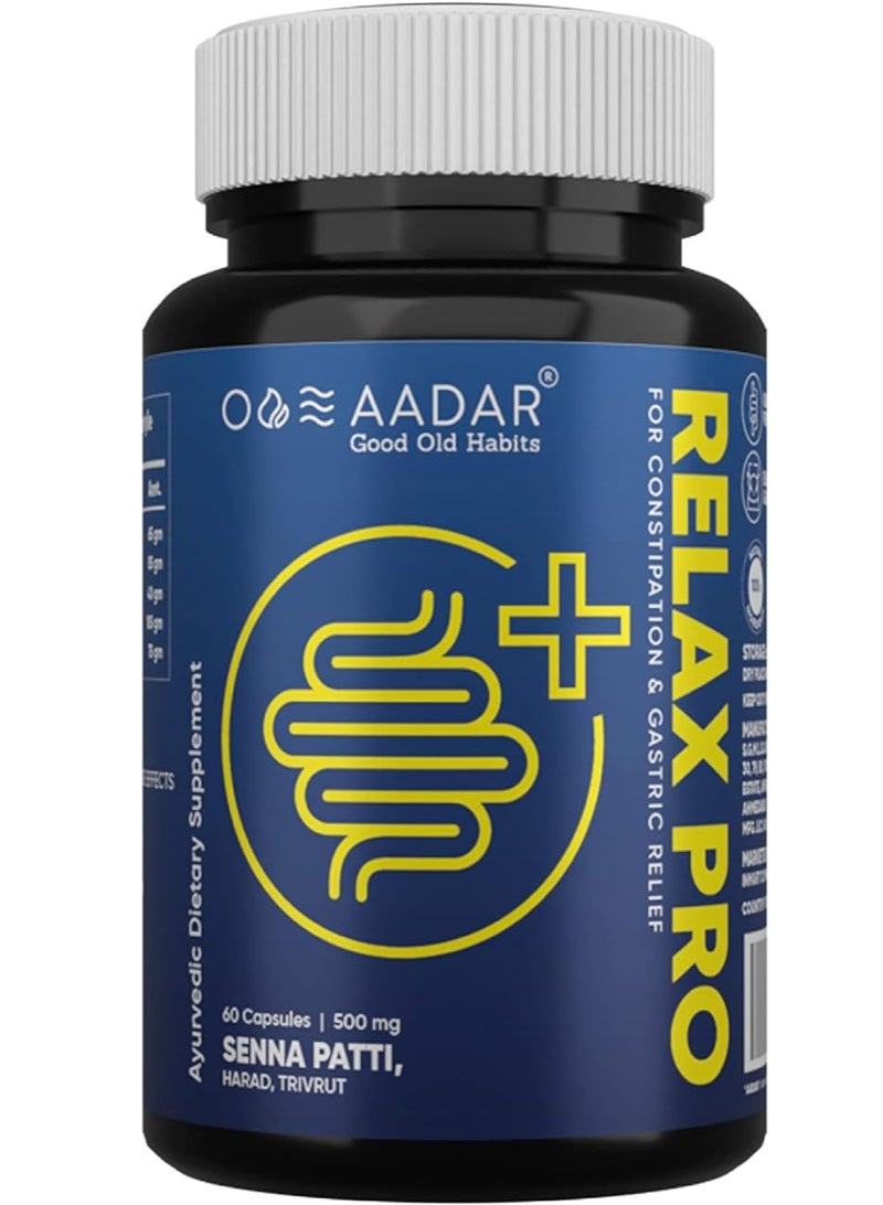 AADAR Relax Pro for Fast Constipation Relief and Gastric Troubles (60 Capsules) - Image 1