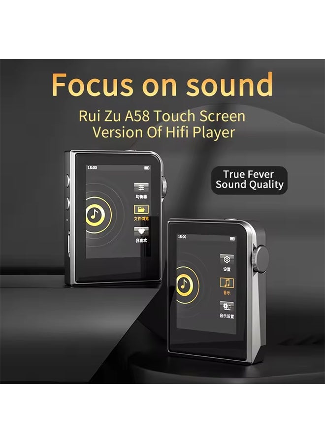 bluetooth MP3 Player Portable Hi-Res Digital Audio DSD256 Lossless HiFi Walkman With EQ Equalizer Full-Format - Image 3
