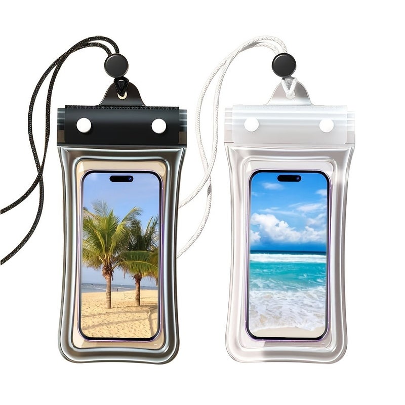 A Set of Two Waterproof Phone Pouch Available in Multiple Colors, Suitable for Holding Phones, Cards, Keys, And Other Items, Ideal for Rainy Days And Water  Activities - Image 1