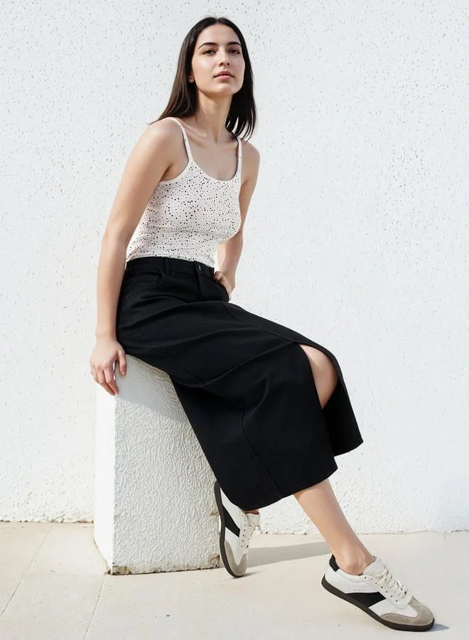 Splash FAV Slim Fit Camisole with Print Cotton Blend