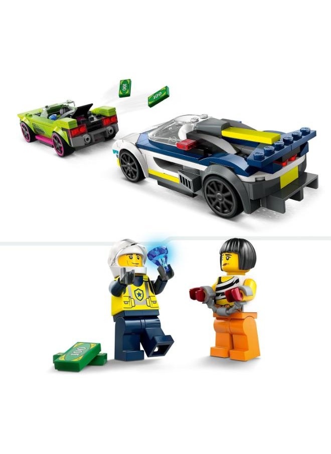 LEGO 60415 Police Car And Muscle Car Chase Building Set  - Image 4