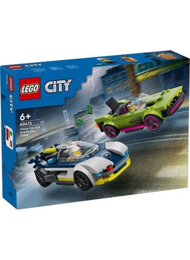 LEGO 60415 Police Car And Muscle Car Chase Building Set  - Image 2