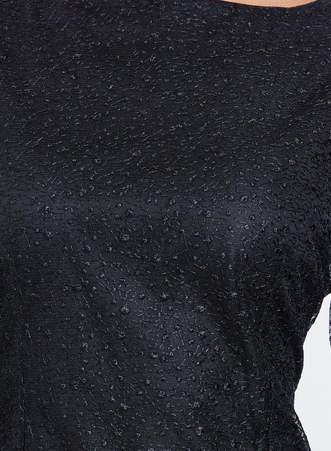 ستايلي فستان طويل بحافة حورية البحر مزمومة - Image 3