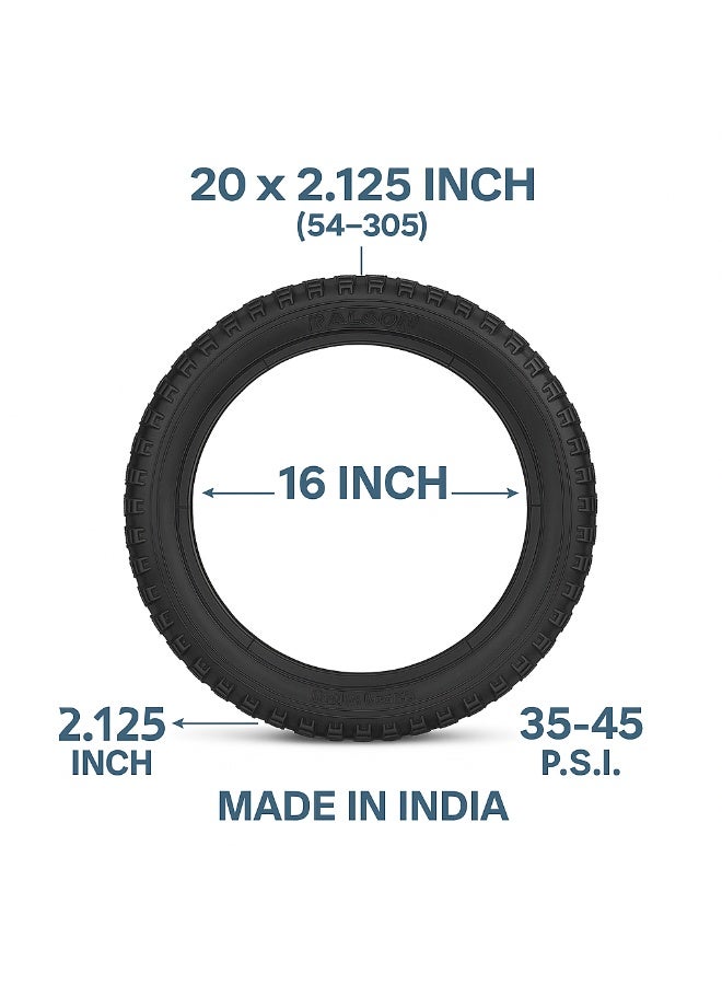 RALSON 16x2.125 Kids Bicycle Tyre | Durable Rubber BMX & Children’s Bike Tyre – Strong Grip, Smooth Ride & Puncture Resistant - Image 3