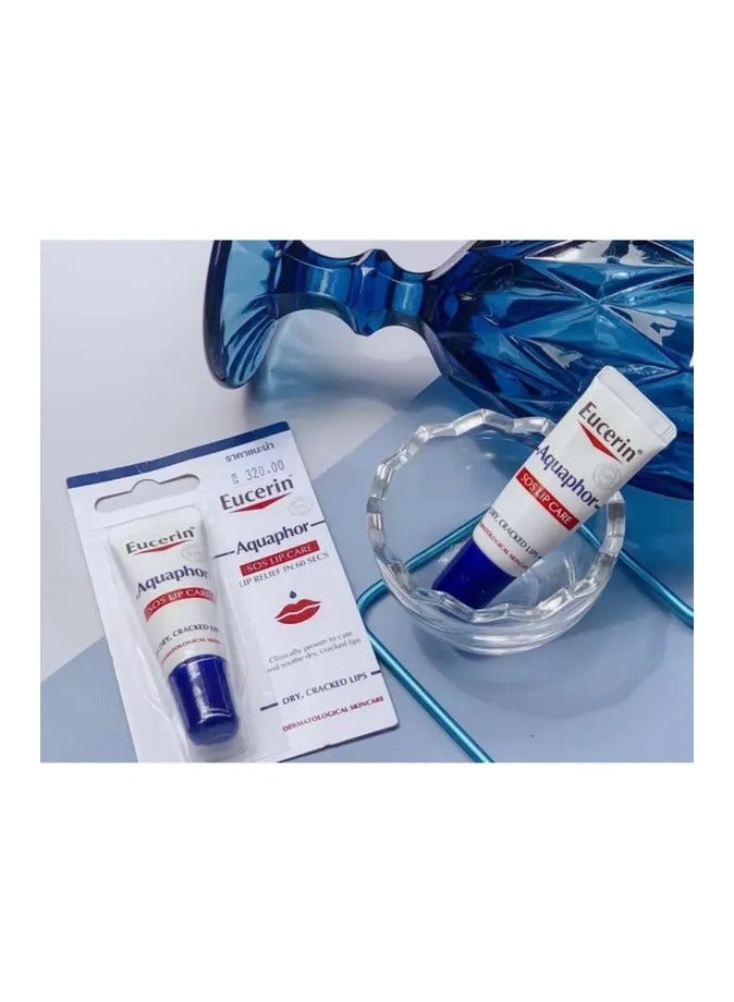 Eucerin Aquaphor SOS Lip Repair Balm, 10ml - Intensive Treatment for Dry & Cracked Lips - Image 3