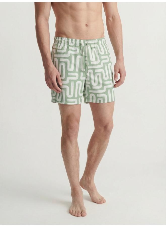 JACK & JONES Printed Drawstring Swim Shorts - Image 1
